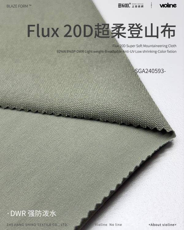 BLAZE FORM ™ · 曜彩 ™ Flux 20D超柔登山布 -SGA240593